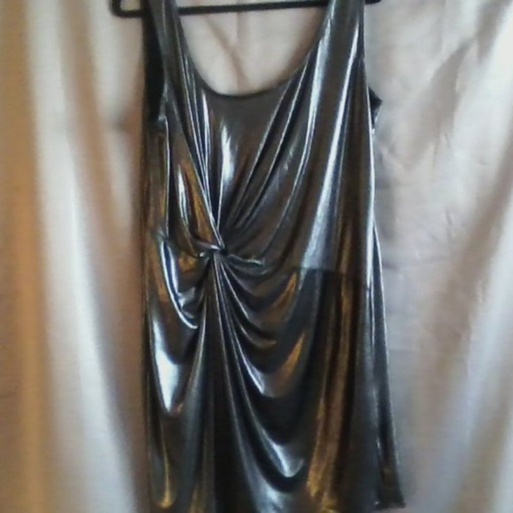 Fashion Bug Silver Metallic Dress